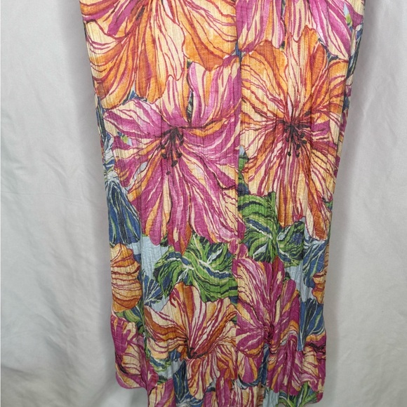 mlle gabriella Pink Floral Halter Maxi Dress Sz M Bin P - Picture 8 of 12